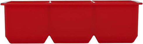 Houdini Large Cube Silicone Tray Ice Mold, 2 Pack, RED, 5257595