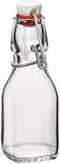 Bormioli Rocco Swing Bottle - 4.25 oz, Recyclable Glass with Airtight Seal, BPA-Free & Dishwasher Safe