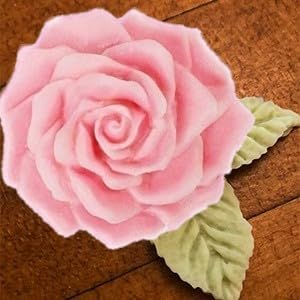 Large Rose Mold Silicone, Flower and Leaves Fondant Cake Molds for Decoration