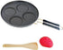 Satre Online Non Stick Aluminium 4 Cavity Uttapa Pan with Handle, Mini Appam Maker - Black
