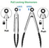 Kitchen Tongs for Cooking, Locking Silicone Tongs, Stainless Steel Serving Tongs, 7, 9, and 12 In Locking Food Tong