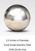 Cestari Whiskey Ball - Reusable Stainless Steel Ice Spheres, Chill Your Scotch, Vodka, Wine - Set of 2 Drink Coolers