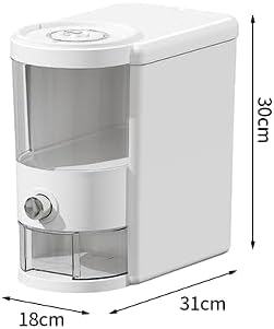 Huishun 12 Lbs Rice Container with Measuring Cup, Upgraded Built-in Fresh Box, Cereal Dispenser Storage with Lids
