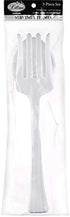 Lillian Tablesettings 3 in 1 Pack of 3 Plastic Serving Utensils, 2.5 x 2.5 x 11.5 inches, Pearl White (65909)