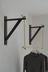 12 Inch Set 2 PRIADE Wall Mounted Wood Bracket for Hanging Sconce Pendant Lamp Kits, Planters, Lanterns, Wind Chimes