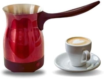 Electric Turkish Coffee Maker, Premium Quality Stainless Steel, Travel Size, Fast Boil for Arabic & Greek Coffee