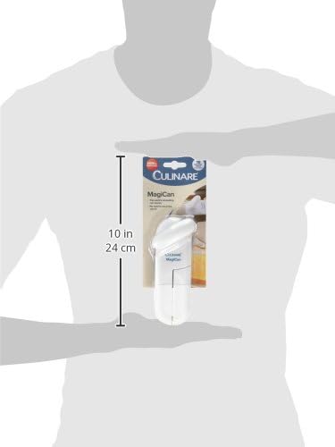 MagiCan Manual Can Opener - Heavy Duty Kitchen Gadget for Effortlessly Opening Cans, White Stainless Steel