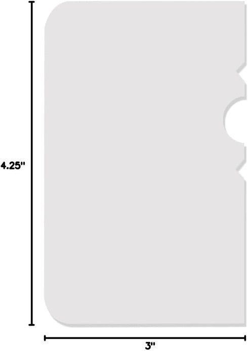 PME Side Scrapers, Patterned Edge Plastic Set of 4