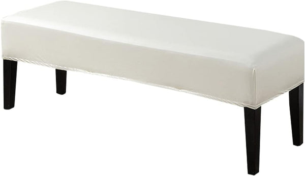 HFCNMY Waterproof PU Dining Bench Cover - Removable, Stretch, Washable Seat Slipcover for