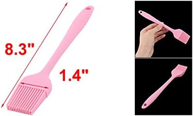 uxcell Silicone Family Bakery Cookie Cake Baking Tool, Cream Butter Pastry Brush, Pink