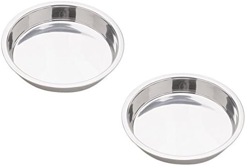 Norpro 9-Inch Stainless Steel Cake Pan, Round (2 Pack) by Norpro