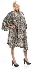 CATWALK CAPE Animal Print Client Cape for Hair Stylist with Snap Neck Closure, Stain and Water Resistant
