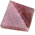 AUNMAS 3cm Quartz Pyramid, Small Strawberry Crystal Love Addition Reiki Stone Energy Tower for Home Office Decoration