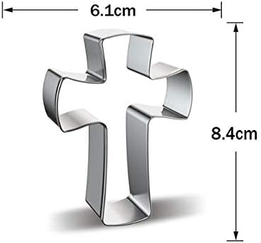 2 Pcs Easter Cookie Molds Cutters Set, Different Shapes Stainless Steel Cross Cookie Cutter