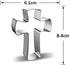 2 Pcs Easter Cookie Molds Cutters Set, Different Shapes Stainless Steel Cross Cookie Cutter
