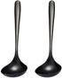 2-Pack Black Soup Ladle 304 Stainless Steel Spoon Kitchen Serving Sauce Server