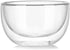 High Temperature Resistant Double Layer Glass Bowl, Borosilicate Heat-Resistant Transparent Fruit Salad Bowl (250ml)
