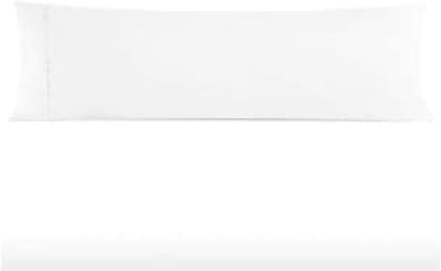 Italian Luxury Microfiber Body Pillow Cover - Soft 21" x 60" Case, Fits 20" x 54" Pillow, White