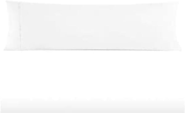 Italian Luxury Microfiber Body Pillow Cover - Soft 21" x 60" Case, Fits 20" x 54" Pillow, White