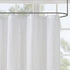 Madison Park Anna Sheers Shower Curtain, Textured Striped Design, 72x72", Ivory