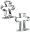 2 Pcs Easter Cookie Molds Cutters Set, Different Shapes Stainless Steel Cross Cookie Cutter
