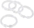Rocky Mountain Goods Simple Spaces Clear Plastic Curtain Rings, 12 Pack, Unbreakable Plastic, True O Ring Design