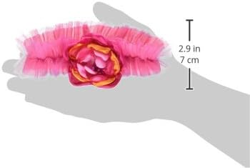 Lillian Rose Pink Fancy Hot Orange Tulle Prom Wedding Garter, One Size