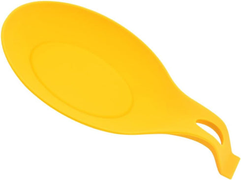 AKOAK Round Silicone Spoon Holder, Kitchen Utensil Holder - Pack of 1 (Yellow)