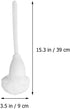 Abaodam White Toilet Brush Cleaners, Soft Toilet Bowl Brush Mop with Long Handle, 4pcs Toilet Scrubber Cleaning Brush