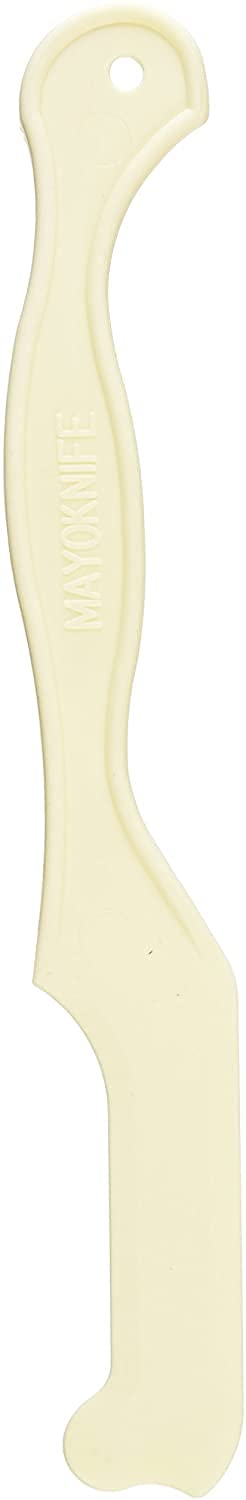 2 Count, Compac Mayo Knife & Jar Scraper Spreader - Plastic Knife Spatula for Scraping Mayonnaise Jars and Spreading
