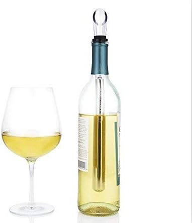 Keep your WINE COLD! 3-in-1 Wine Chiller Stick - Stainless Steel Wine Bottle Cooler - Freezer Stick - with Aerator and Pourer Decanter - for Red and White Wines
