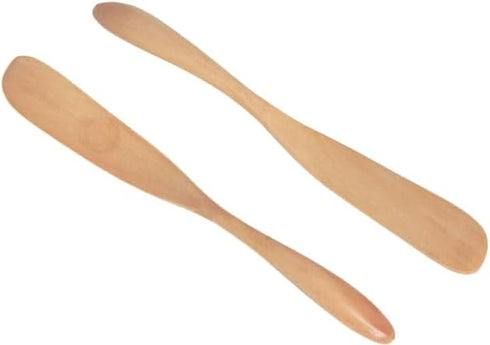 Wood Butter Knife Cheese Spreader, Set of 6, 6.5" Restaurant Grade