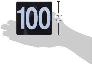 New Star Foodservice 23084 Double Side Plastic Table Numbers, 4" x 4", Light Grey on Black