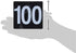 New Star Foodservice 23084 Double Side Plastic Table Numbers, 4" x 4", Light Grey on Black