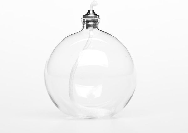 Firefly Fuels Refillable Glass Candle, Liquid Bliss Petite Orb Reusable Oil Candle