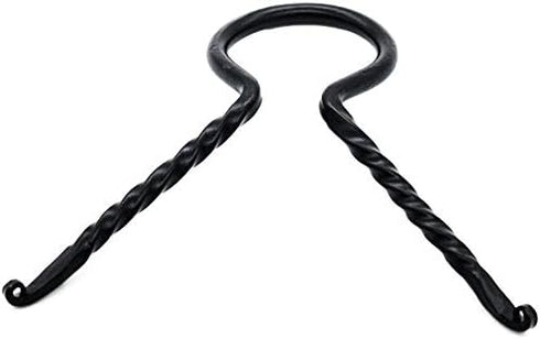 Mythrojan Hand Forged Drinking Ale Horn Rack, Twisted Iron Stand for Drinking Horn, Viking Decor (4 Inch)