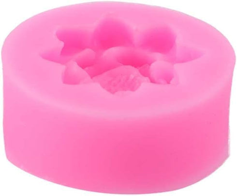 Pink Lotus Flower Silicone Molds, Fondant Candy Making Chocolate Molds for DIY Cupcake Decoration