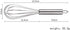 Aniso Silver Stainless Steel Whisk, 8.4 inches
