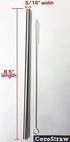 4 Stainless Steel Wide Smoothie Straws + Cleaning Brush + Citrus Peeler - CocoStraw Large Straight Straw