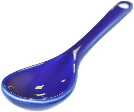 Albedel 6 4.7 inch Blue pcs Porcelain Egg Spoons Ceramic Spoons Coffee Dessert Yogurt Tea Milky Tea