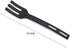 Kitchen Cooking Tools 3Pcs Mini Nylon Utensils Set, Slotted Turner, Solid Spoon, Fork for Children Dinner Tools (Black)