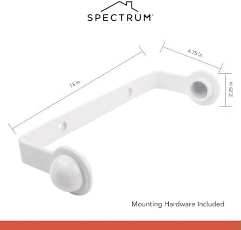 Spectrum Paper Towel Holder for Under Cabinet - Minimalist Hanging Wall Mount for Kitchen, Fits Standard & Jumbo Rolls