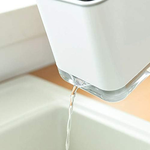 KeFanta Sink Caddy for Countertop - Sponge Holder for Kitchen Sink, Plastic Dish Scrubber Organizer with Drain Pan -