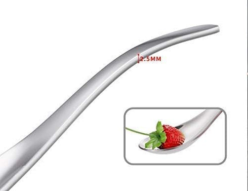 Soup Spoons, Stainless Steel Short Handle Spoons - Classic and Durable Soup Spoon, Set of 5