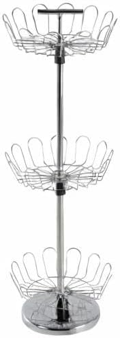 3-Tier 18 Lavish Home Rotating Shoe Rack Organizer - Shoe Storage Organizer Holds Pairs - Freestanding Vertical