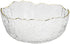 TOSSOW Glass Salad Bowl, Irregular Shape Serving Bowls, 25 oz Pyrex Mixing Bowls for Kitchen Prep, Transparent