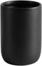 Hylignuae HY Bathroom Ceramic Toothbrush Cup, Matte Black Toothbrush Cup Holder, Bathroom Storage Organizer