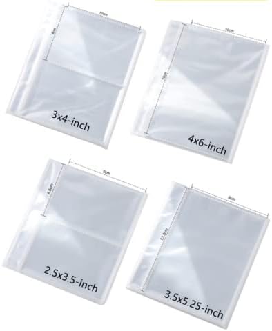 4x6 Photo Sleeves Photo Flip Book for 100 Pictures,Card Photo Sleeve Mini Photo Album,Waterproof Pocket Photo Holder, Photo Pocket for Name Card,Postcards,Recipe Cards,Refillable (Color) by Rikyo