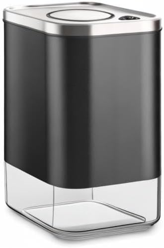 Kaffe Glass Coffee Canister (12oz) with Airtight Lid - BPA Free Glass & Stainless Steel Kitchen Storage Container