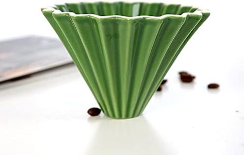 Origami Filter Cup, Non-Electric Pour Over Coffee Dripper, Ceramic Pour Over Coffee Maker, Easy Manual Brew Maker,